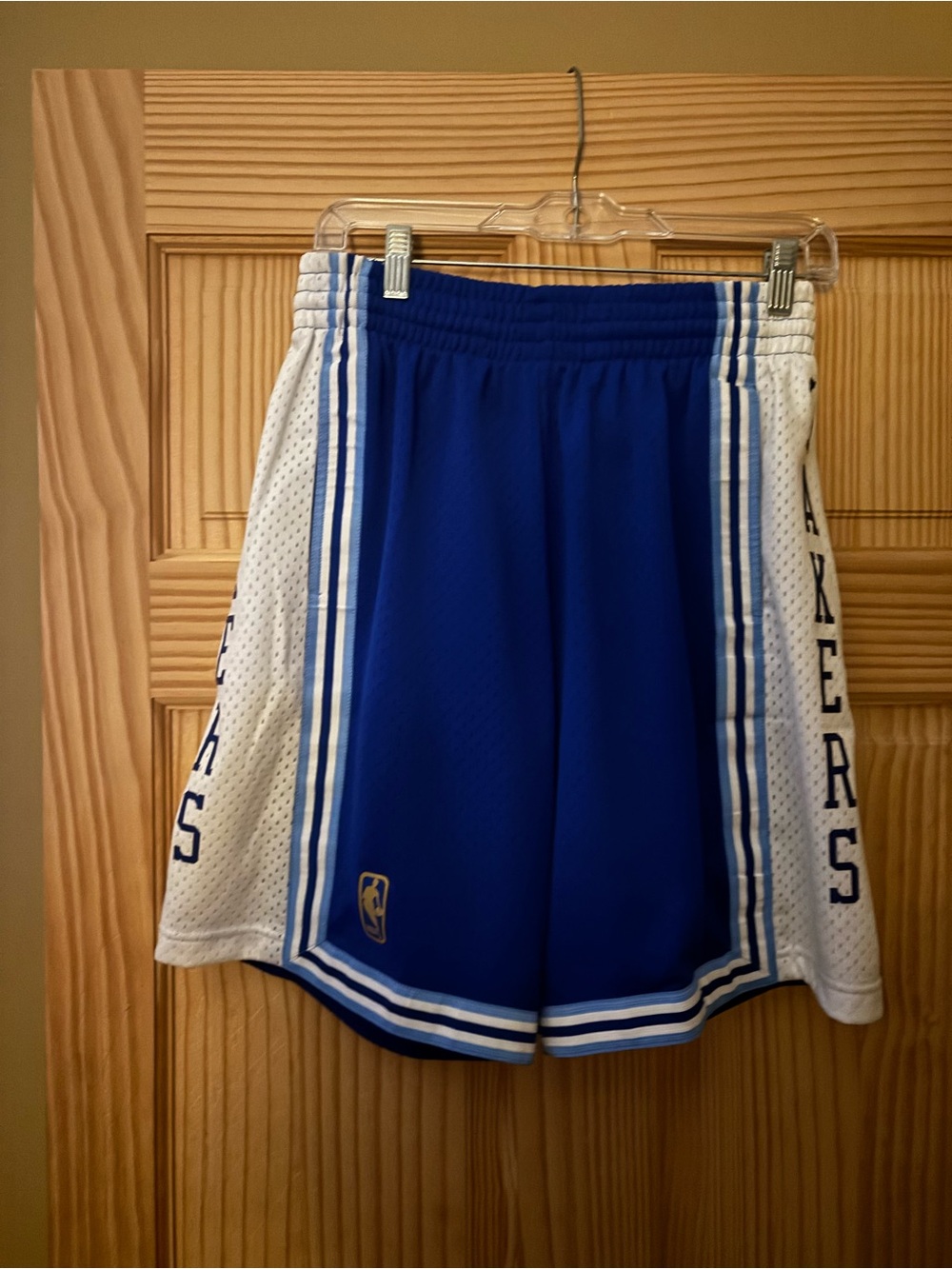 Brand New Mitchell & Ness Royal Blue and White Athletic Lakers Basketball Shorts